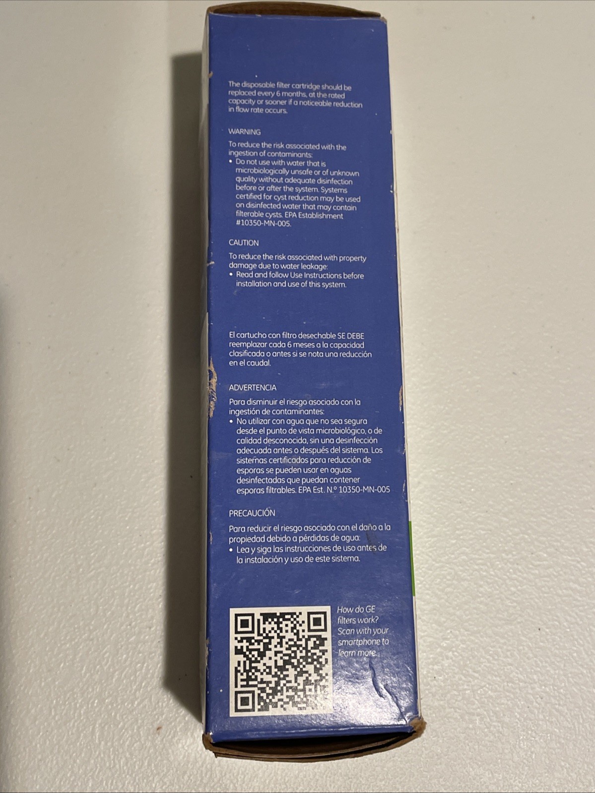 GE SmartWater MSWF Refrigerator Replacement Cartridge Water Filter