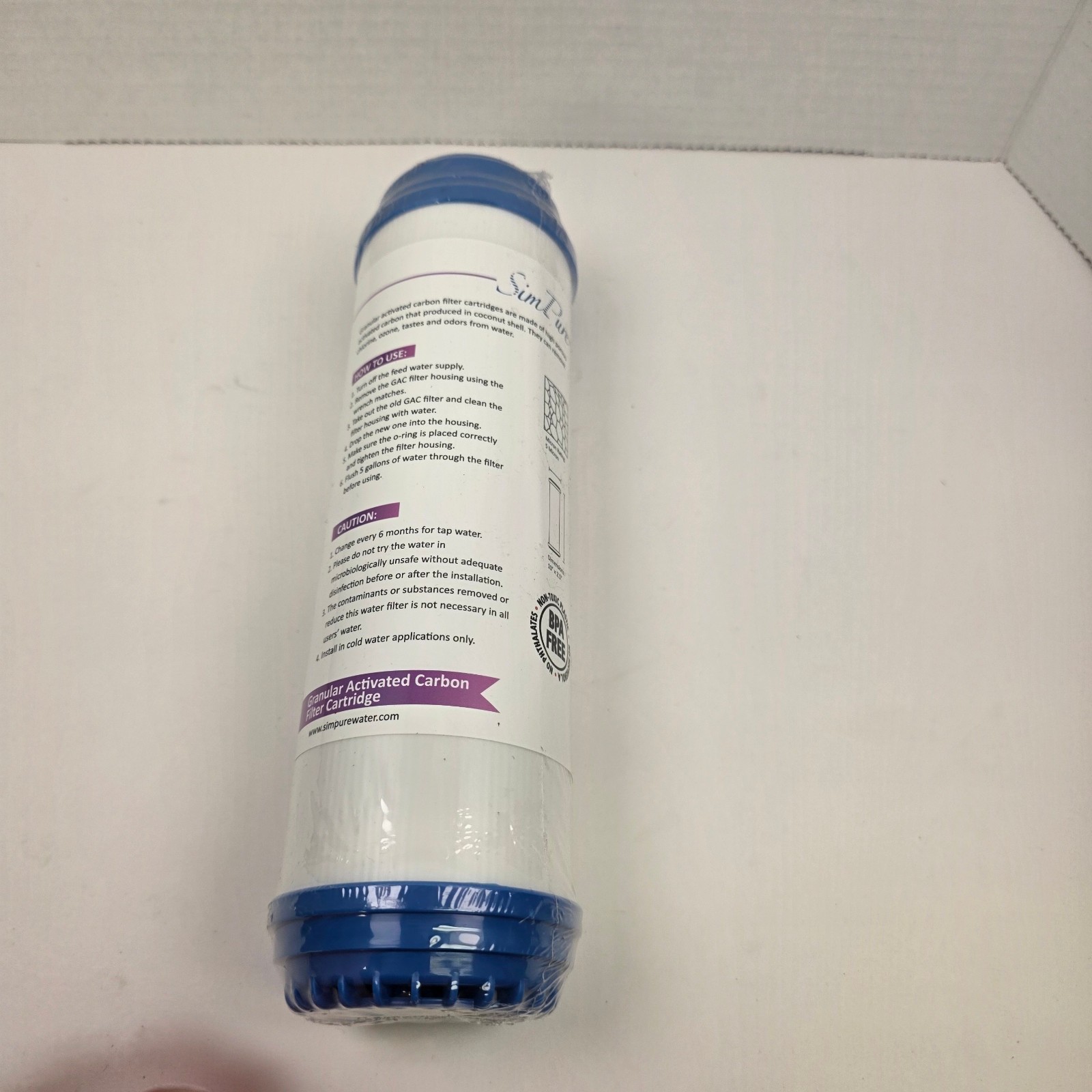 10″x2.5″ Granular Activated Carbon Water Filter Whole House Cartridges RO System
