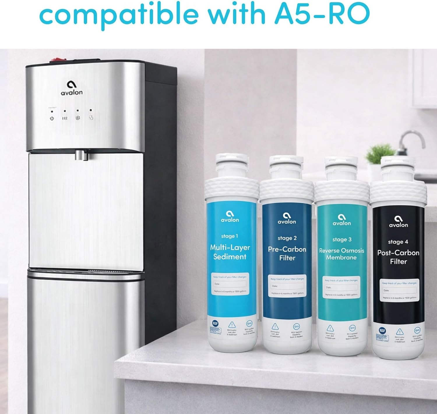 Avalon Genuine 4 Stage Reverse Osmosis Replacement Filters f/Avalon Water Cooler