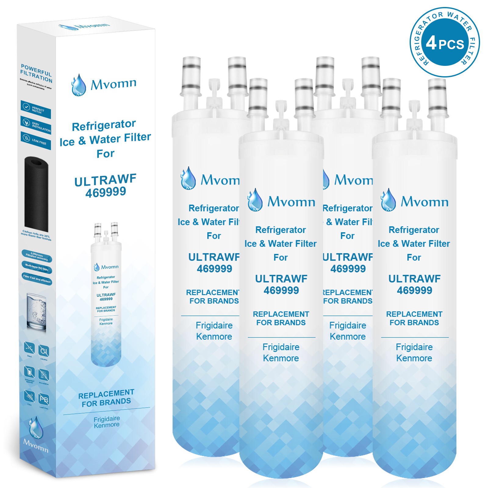 4 Pack ULTRAWF Frigidaire Ultra PureSource Refrigerator Water Filter NEW