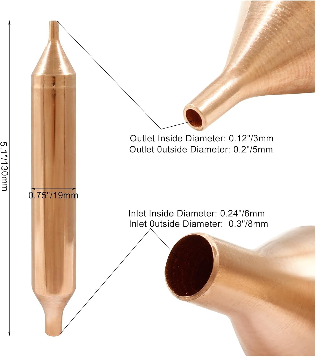 Litoexpe 4Pcs Refrigerator Filter Dryer, Copper Filter Dryer for Refrigeratio…