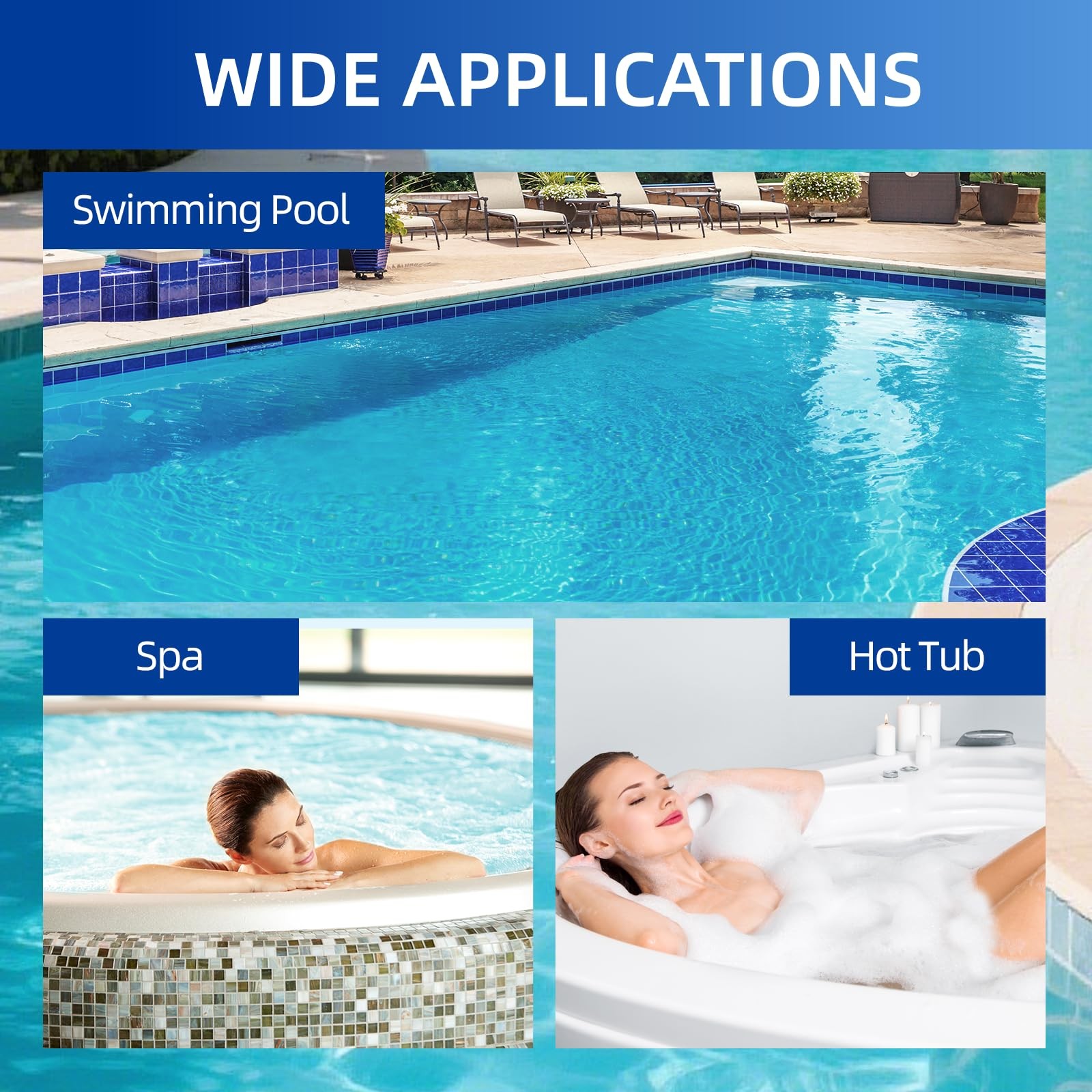 HYCHEK 7 in 1 Accurate Pool Test Strips, 150-Count Hot Tub & Spa 150
