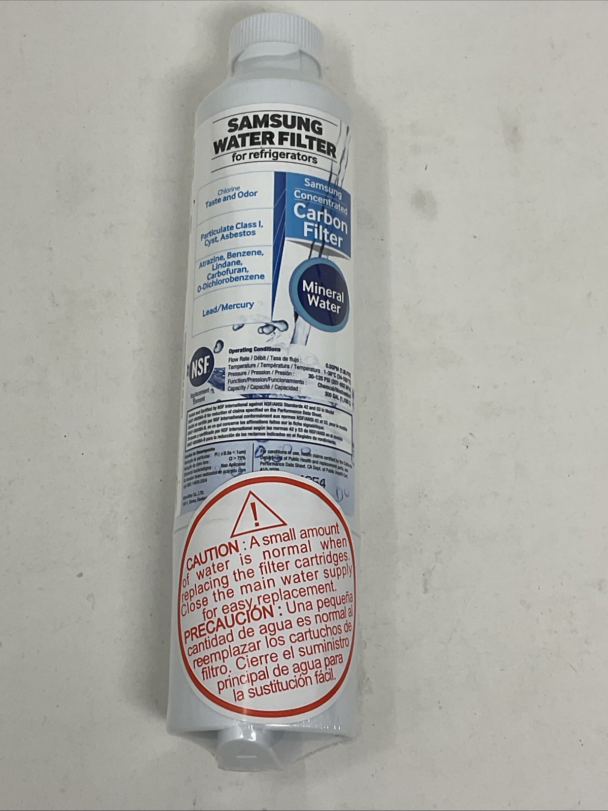SAMSUNG Genuine Filter for Refrigerator Water and Ice, Carbon Block Filtration