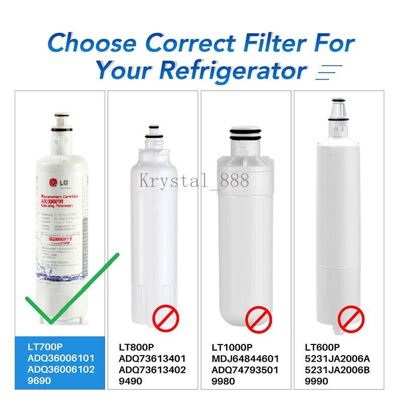 3 PACK!!! LT700P Water Filter Fit LG LT700P ADQ36006101 Kenmore 9690 46-9690