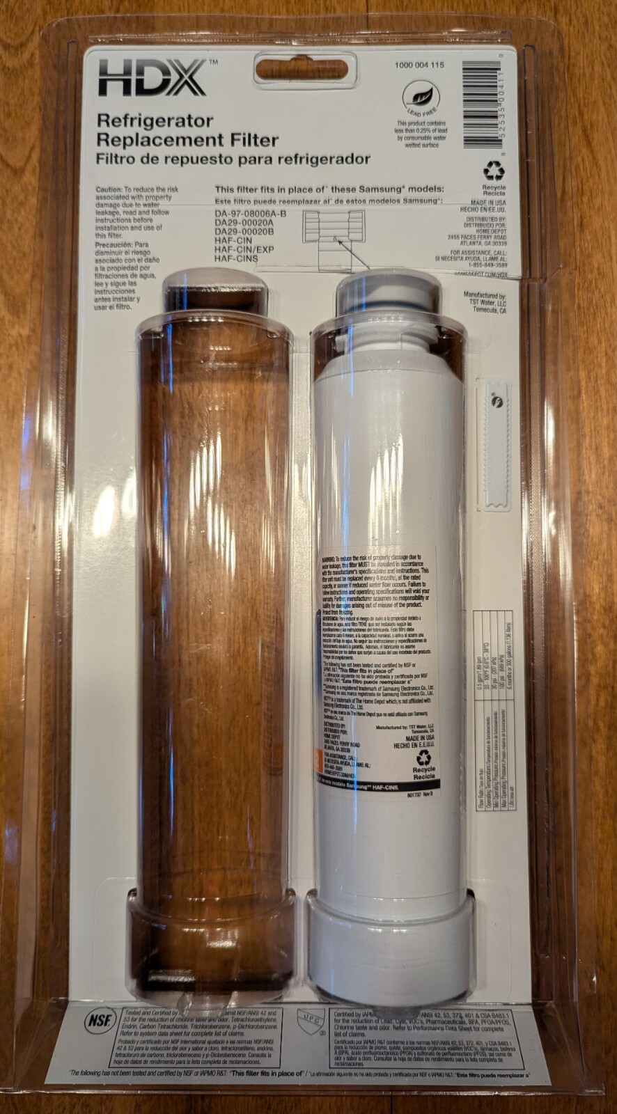 HDX FMS-2 Replacement Water Filter / Purifier for Samsung Refrigerators (single)
