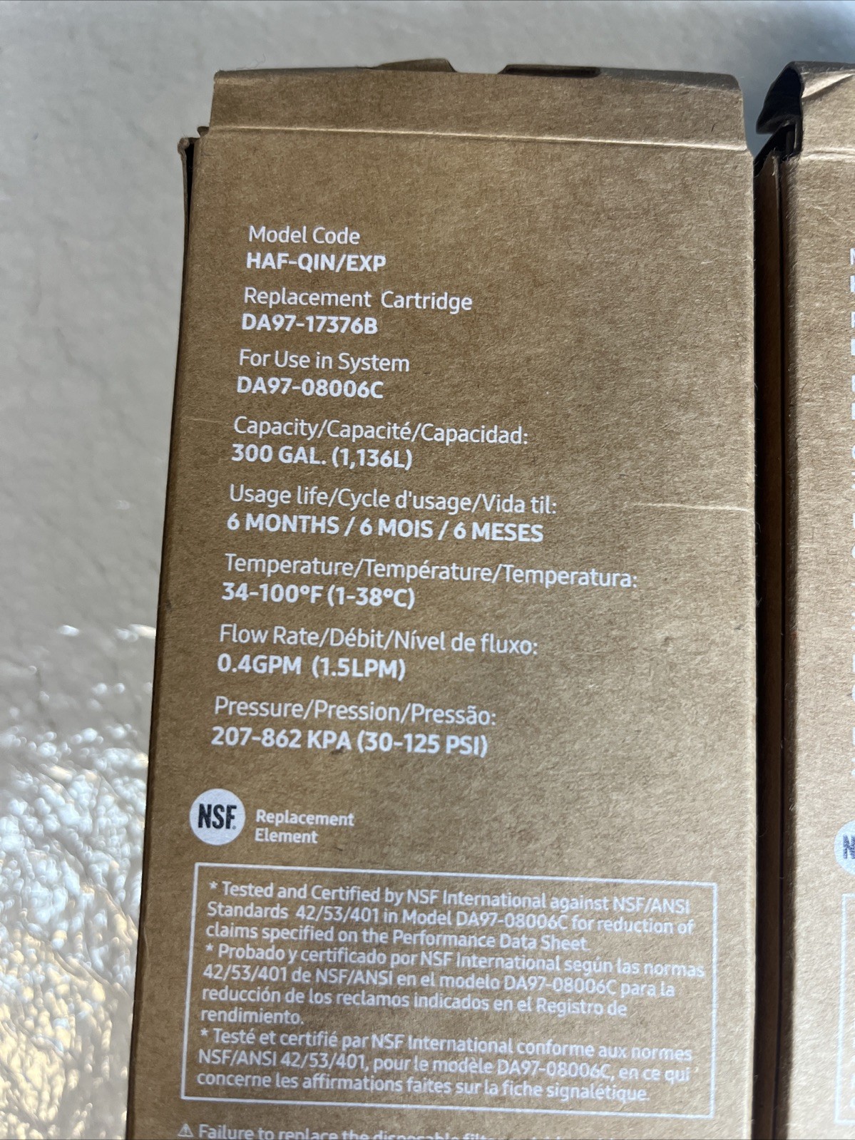 3PACK Genuine Samsung DA97-17376B HAF-QIN/EXP REFRIGERATOR Water Filter US Stock