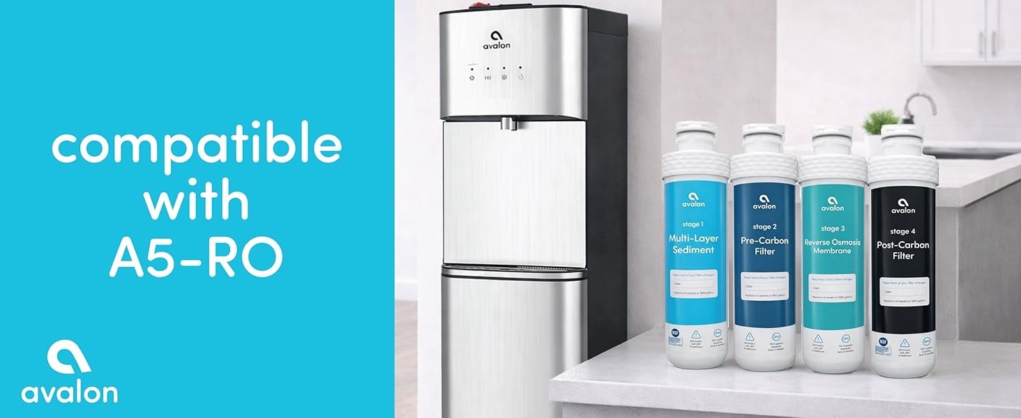 Avalon 4 Stage Reverse Osmosis Filters for Avalon Bottleless RO Water Coolers