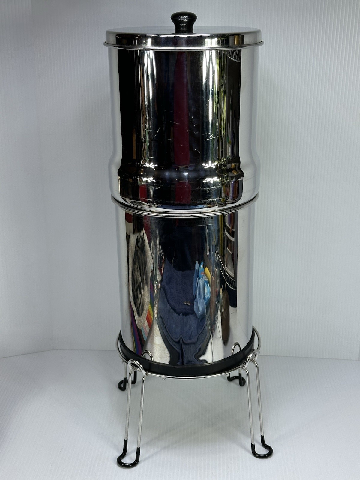 BERKEY 18″ Travel 1.5 Gallon Water Filtration System Filters NOT Included Stand