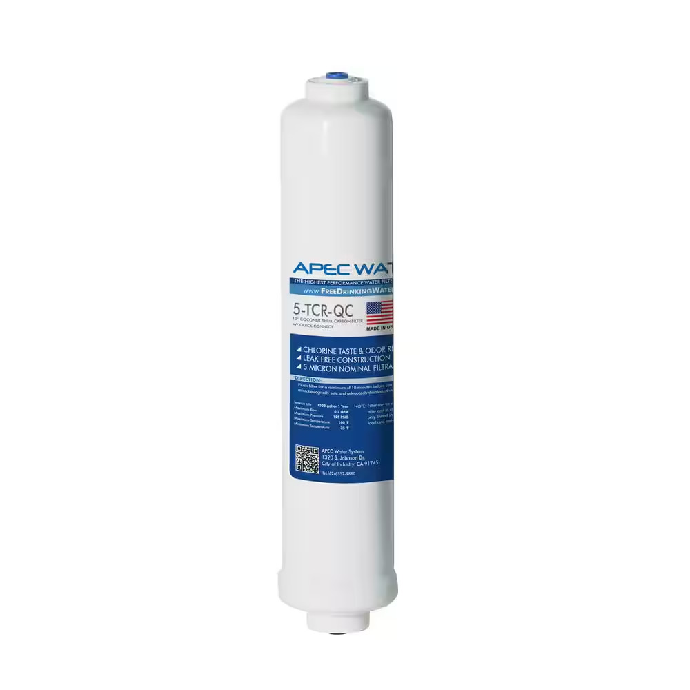 Ultimate 10 In. Inline Carbon Filter with 1/4 In. Quick Connect