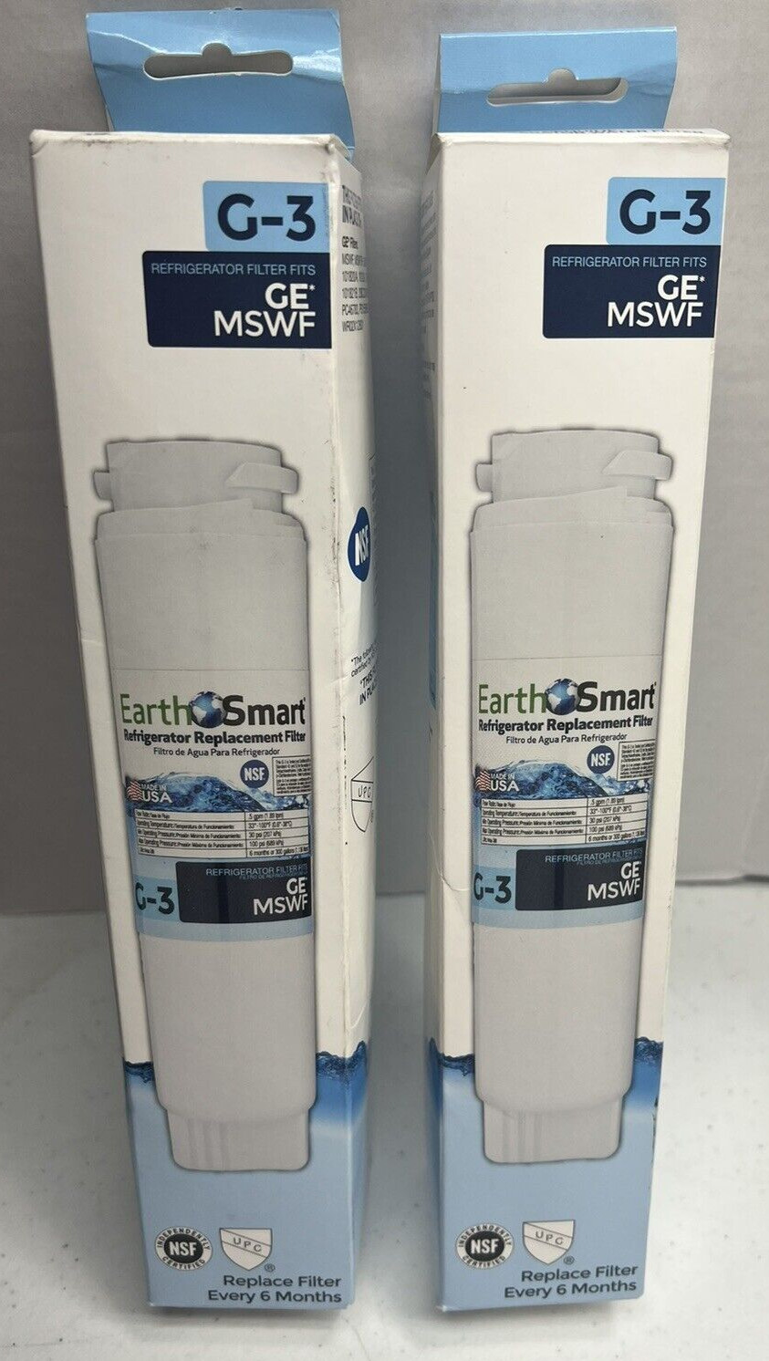 Earth Smart G-3 GE MSWF Refrigerator Water Filter Made in U.S.A Loc #EB71