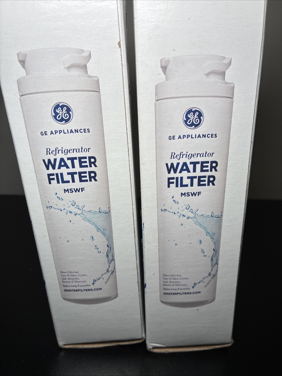 GE MSWF refrigerator water filter replacement SmartWater filter 2PACK (NEW)