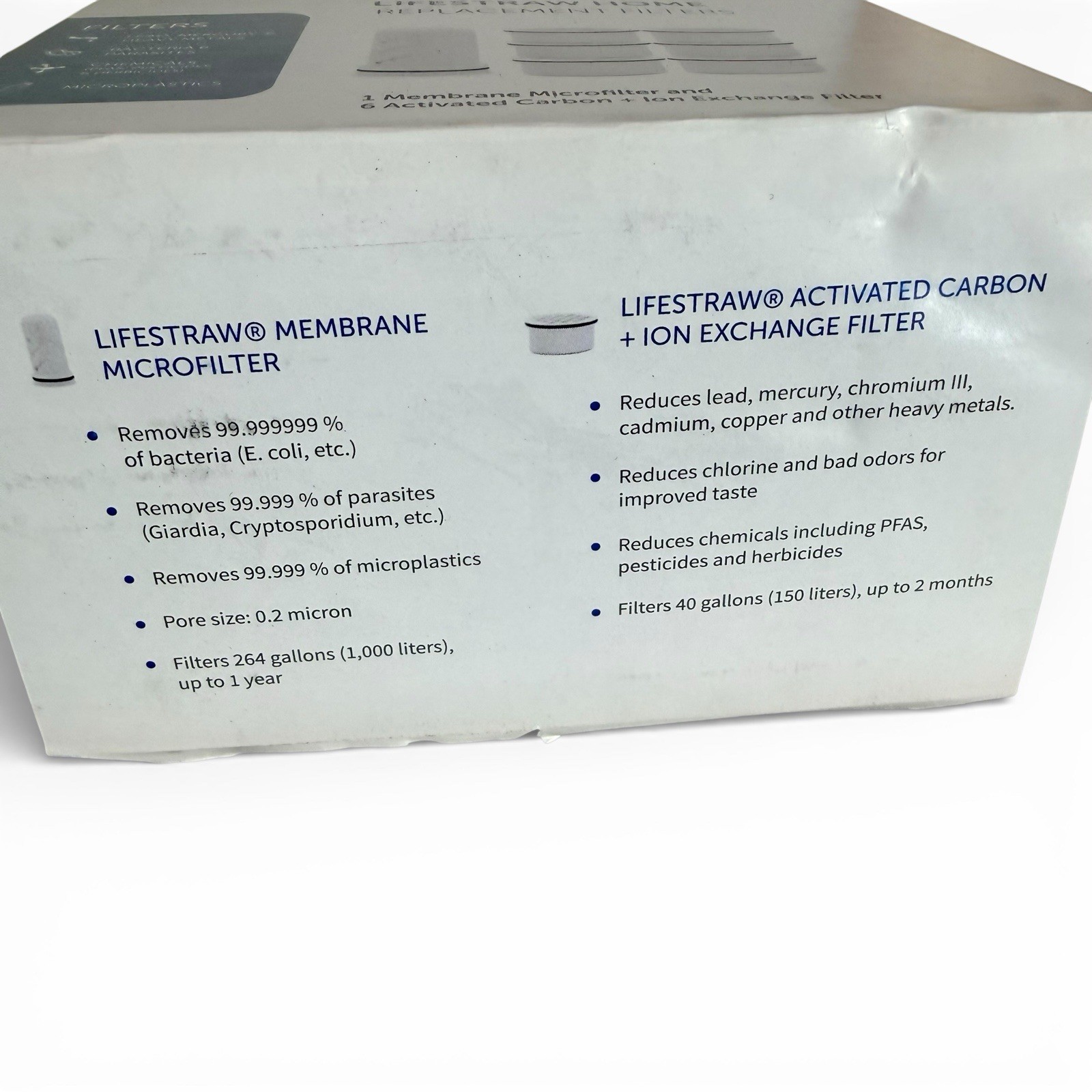 LifeStraw Home Water Filter Replacement Pack 1-Year Supply 1 Micro, 6 Carbon Ion