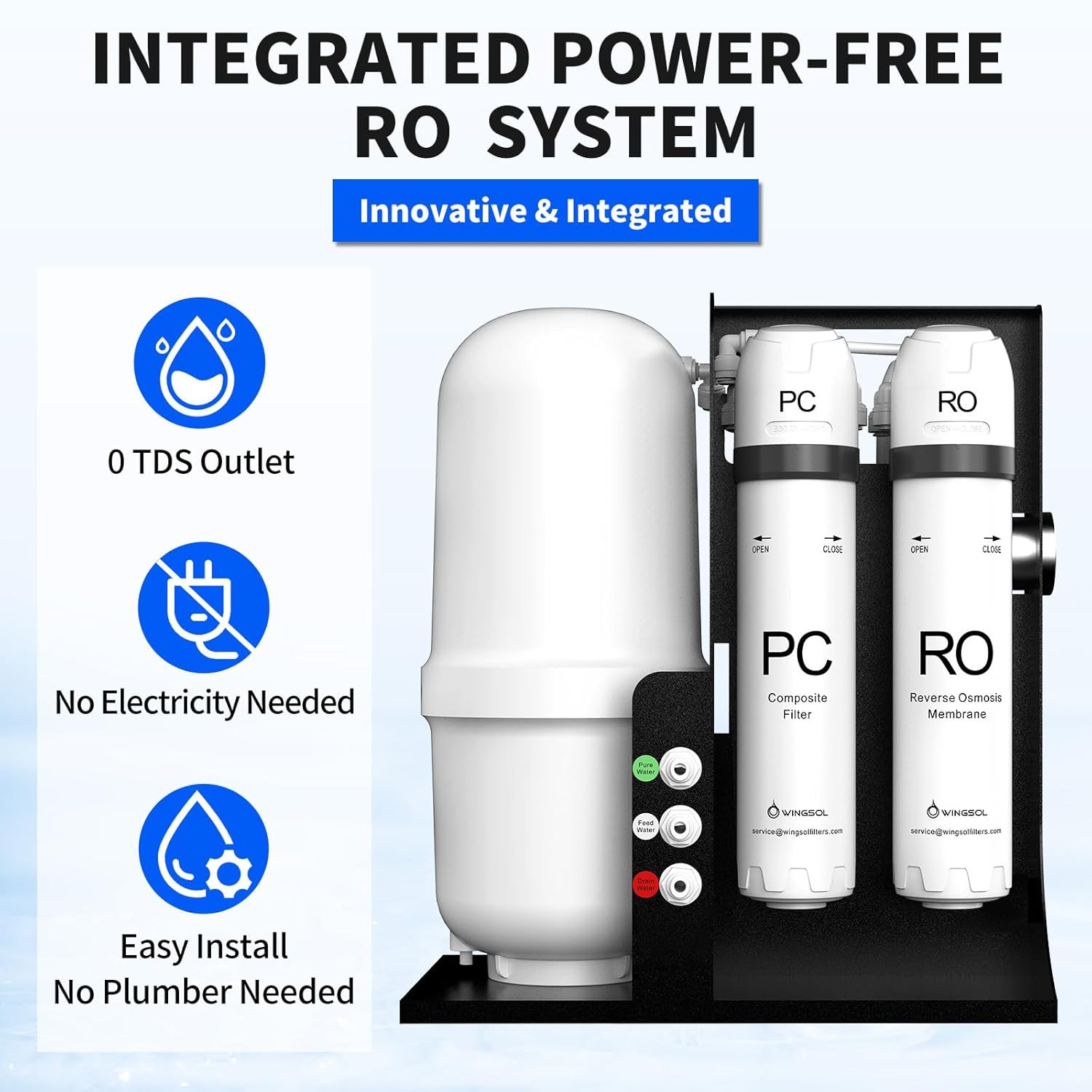 8-Stage Under Sink RO Water Filter System – NSF Certified, No Electricity Needed