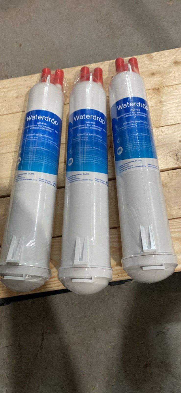 Lot Of 3 Waterdrop WD-F08 Refrigerator Water Filter, Fits Kenmore® 46-9083