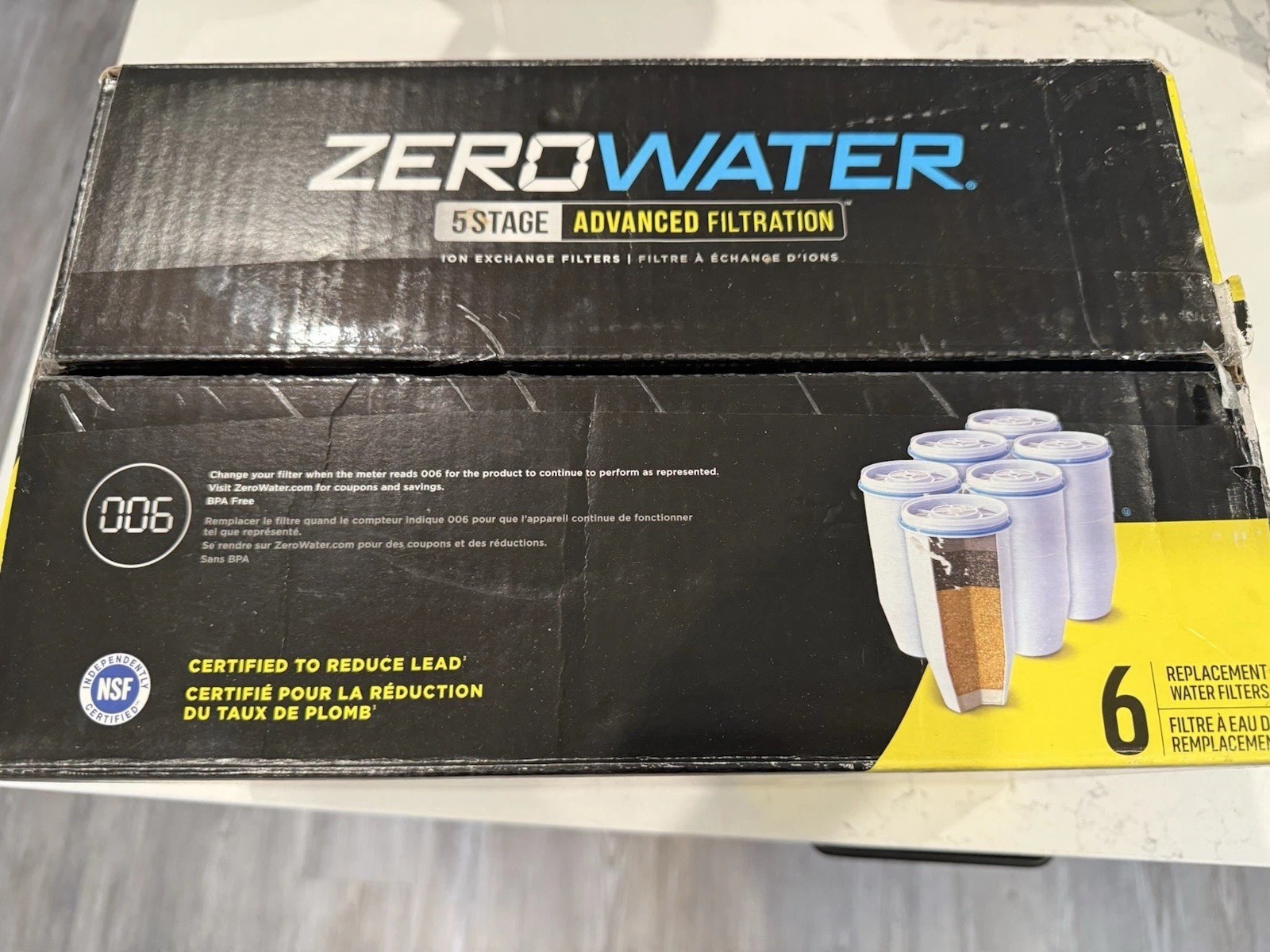 6 Pack Culligan Zero Water Filter 5 Stage Advanced Filtration ZR-006 Replacement
