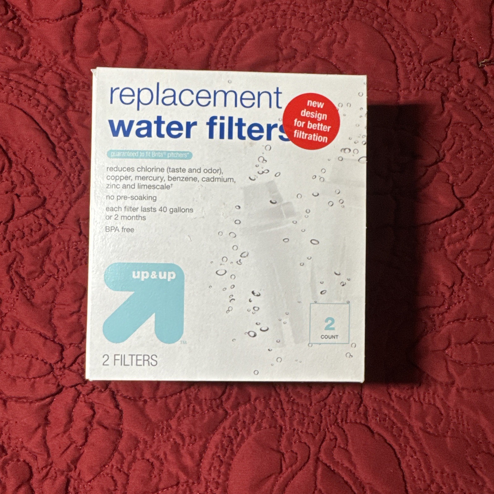 Up & Up Replacement Water Filter Universal Fit 2 pack, New Design Better Filter