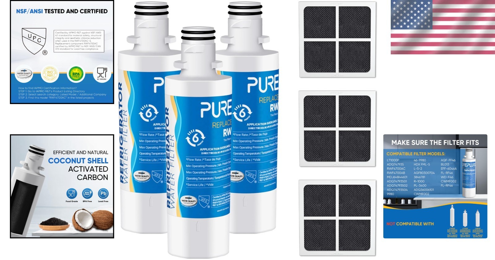 NSF Certified Replacement Filters for LG LT1000P & Kenmore – Taste Improvement