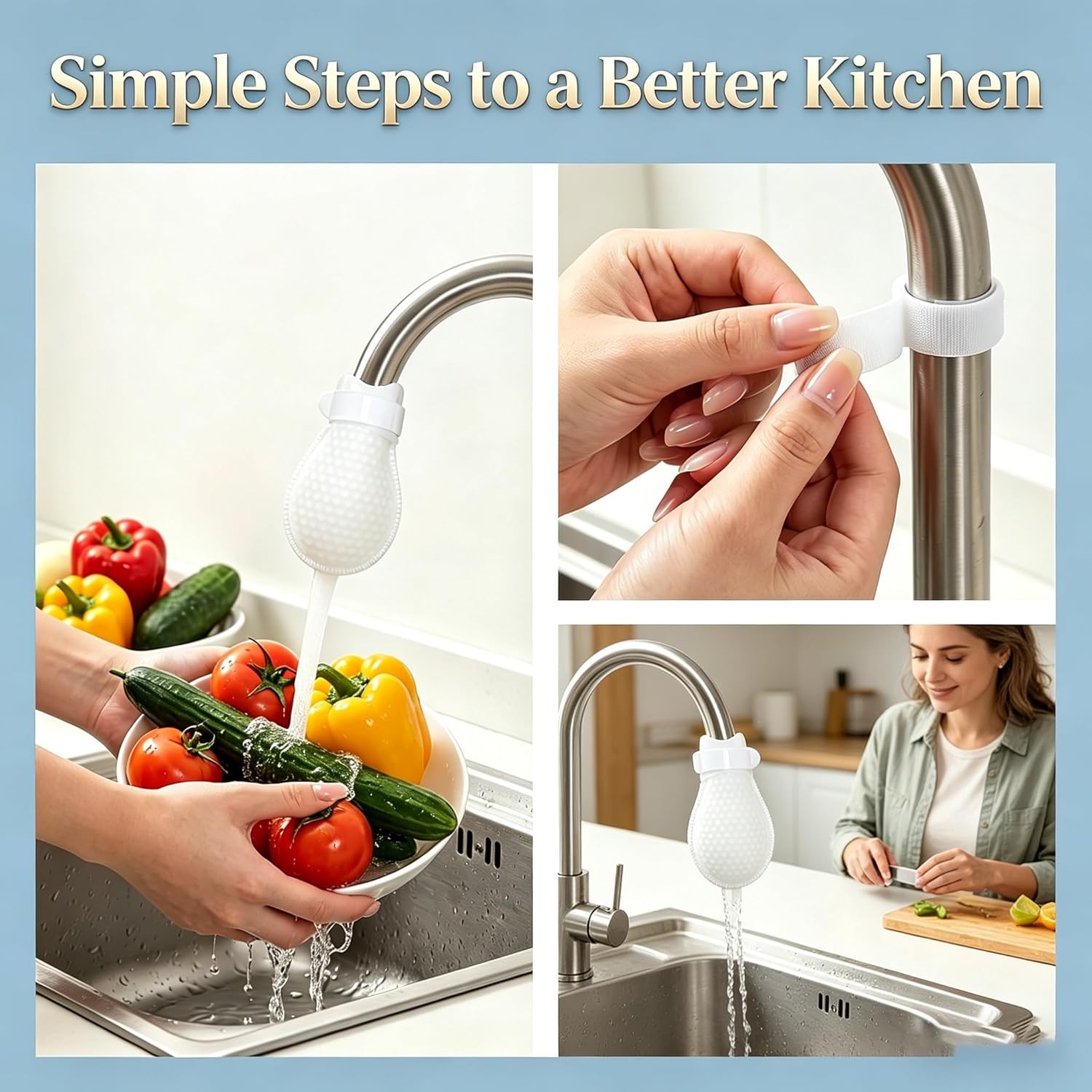 1000 Mesh Faucet Filter Cotton Bags, Universal Anti-Splash Water Filter, Food Gr