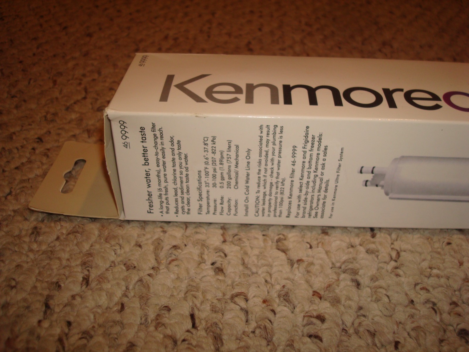 KENMORE CLEAR 46-9999 Replacement Refrigerator Ice & Water H2O Filter Sealed NEW