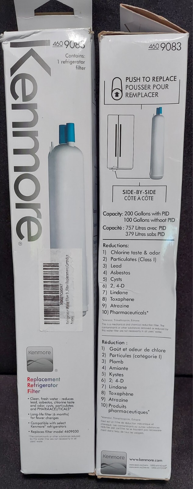 Kenmore 9083 Refrigerator Cartridge Water Filter 460-9083 9020 9030 LOT of 2