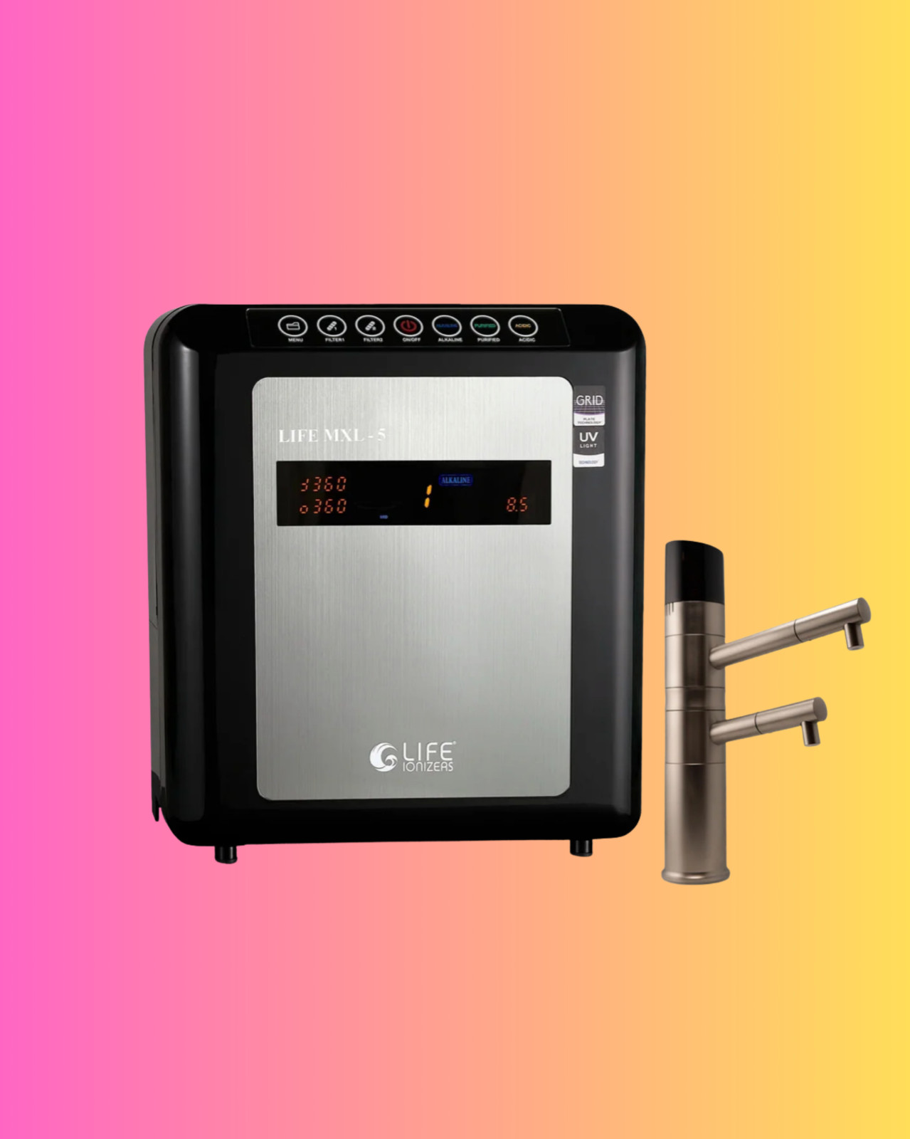 Life Ionizers MXL-7™ Alkaline Water Ionizer + Hydrogen Boost Unit