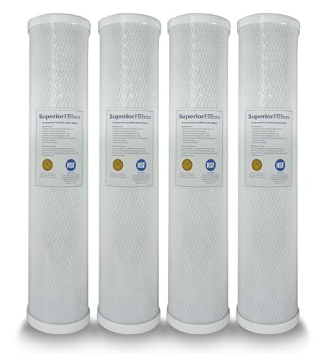20″x2.5″ Whole House 5 Micron CTO Carbon Block Water Filter Cartridges [4 pac
