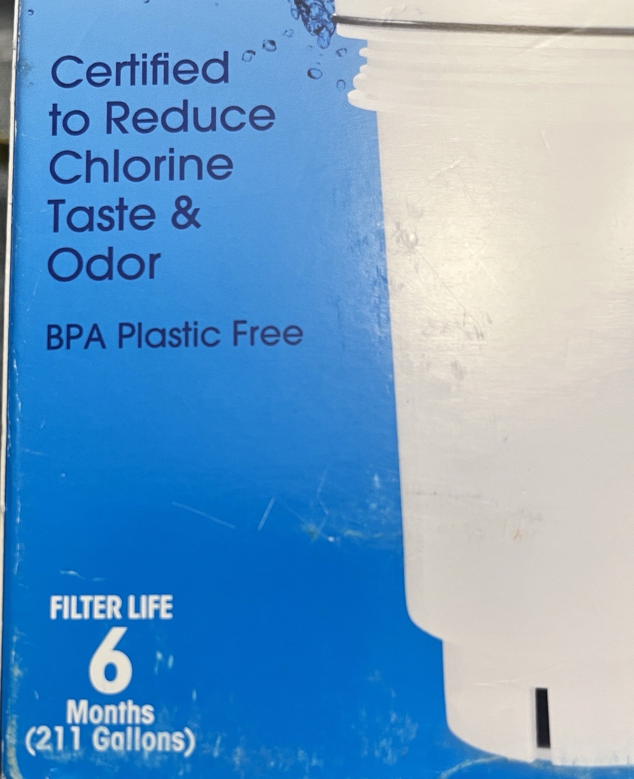 Great Value Water Tank Filter 6 Month Life Reduce Chlorine Taste & Odor BPA Free