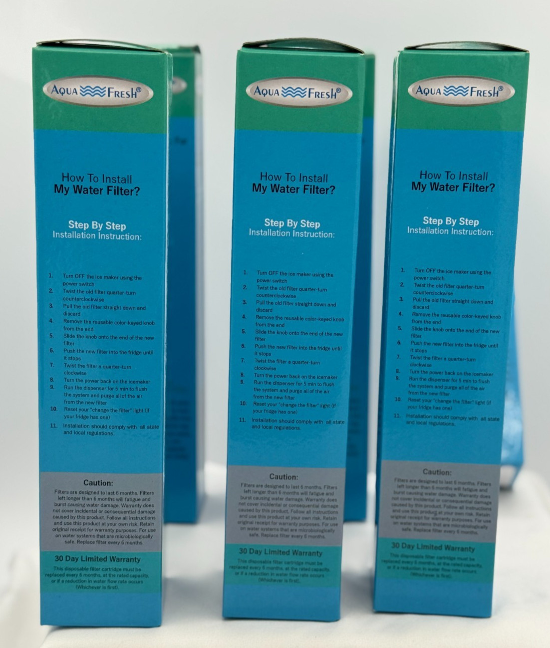 (6) Aqua Fresh WF293 Replacement Filters for Whirlpool – NEW In Box