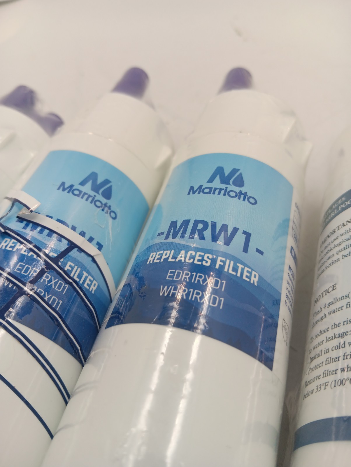 4 Pack Marriotto Refrigerator Filter MRW1 Replaces Filter EDR1RXD1 WHR1RXD1