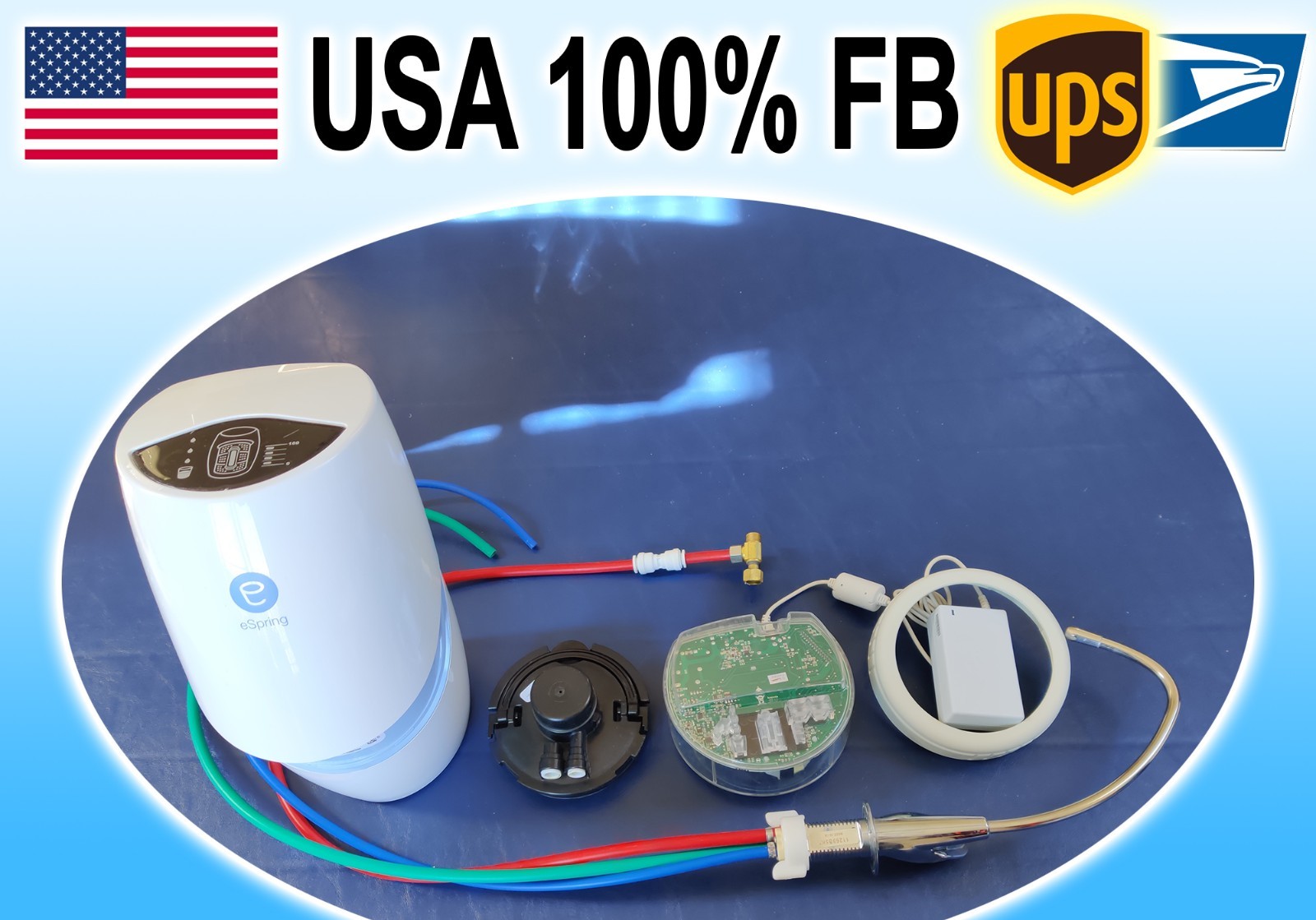 Amway eSpring UV Water Filter Purifier 10-0185, Turns ON, With Faucet, No Filter