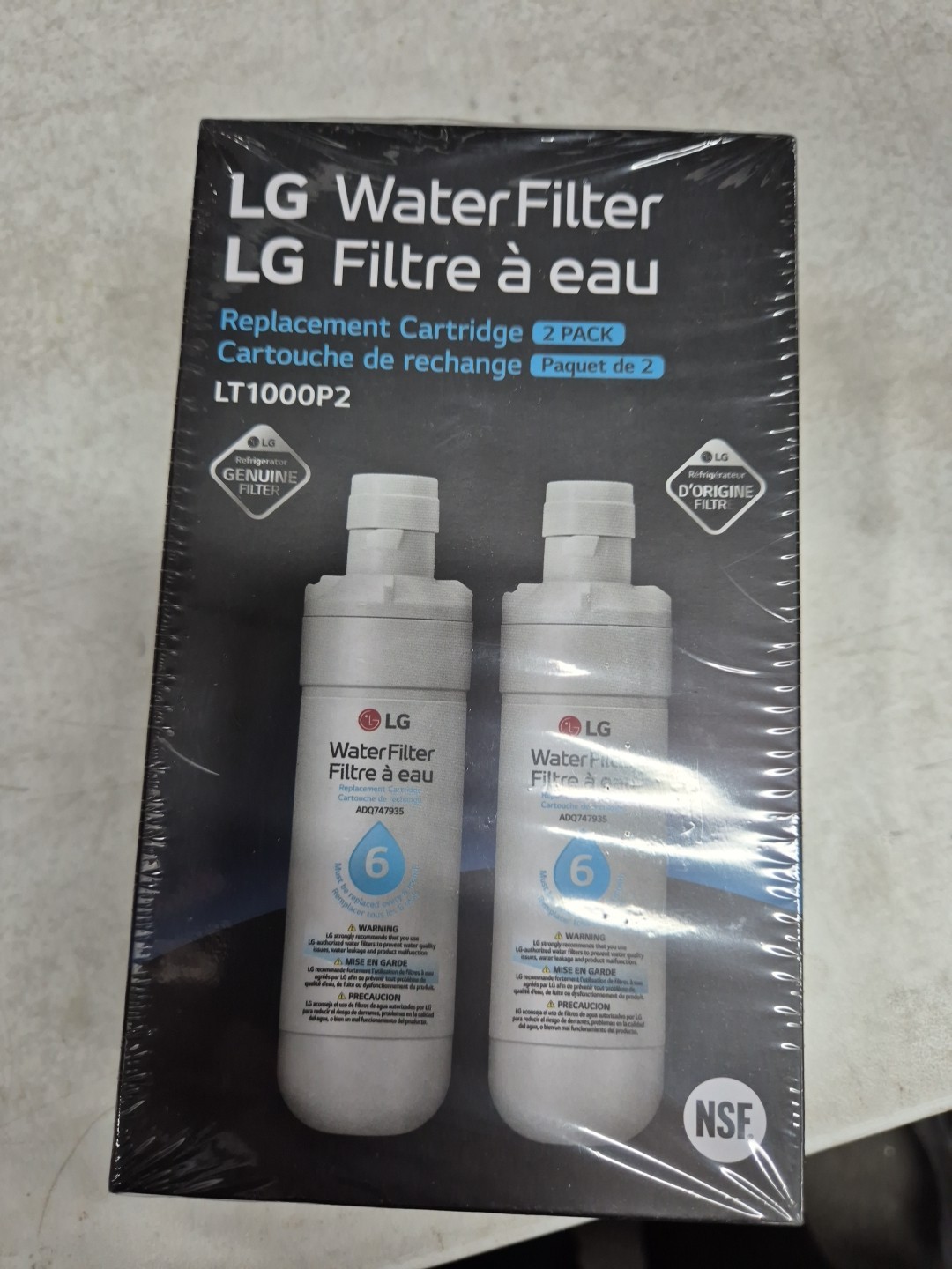 2 Pack – LG LT1000P2 Refresh Refrigerator Ice Water Filter