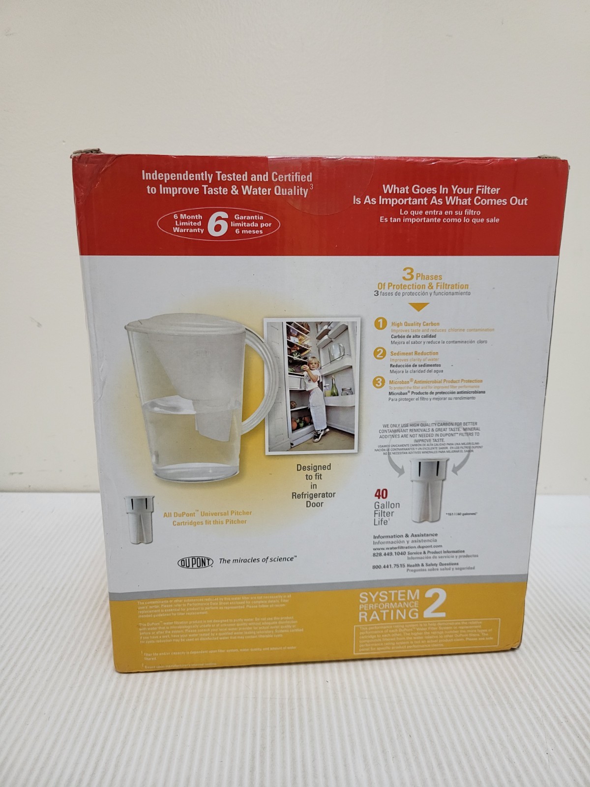 Dupont WFPT075X Vista Water Pitcher With 40 Gallon Filter Cartridge