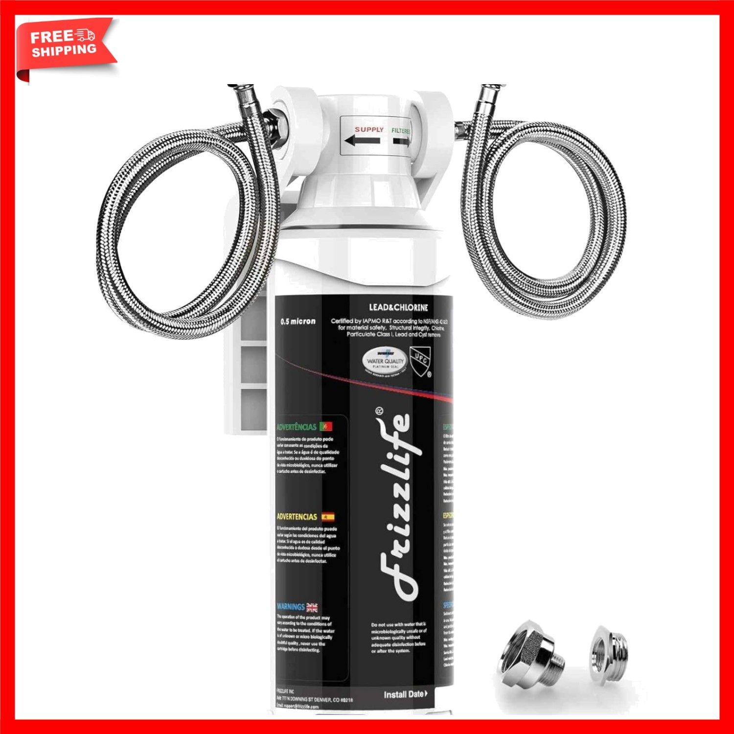Under Sink Water Filter System – NSF/ANSI Certified, 2- Life, 0.5 Micron Filt…