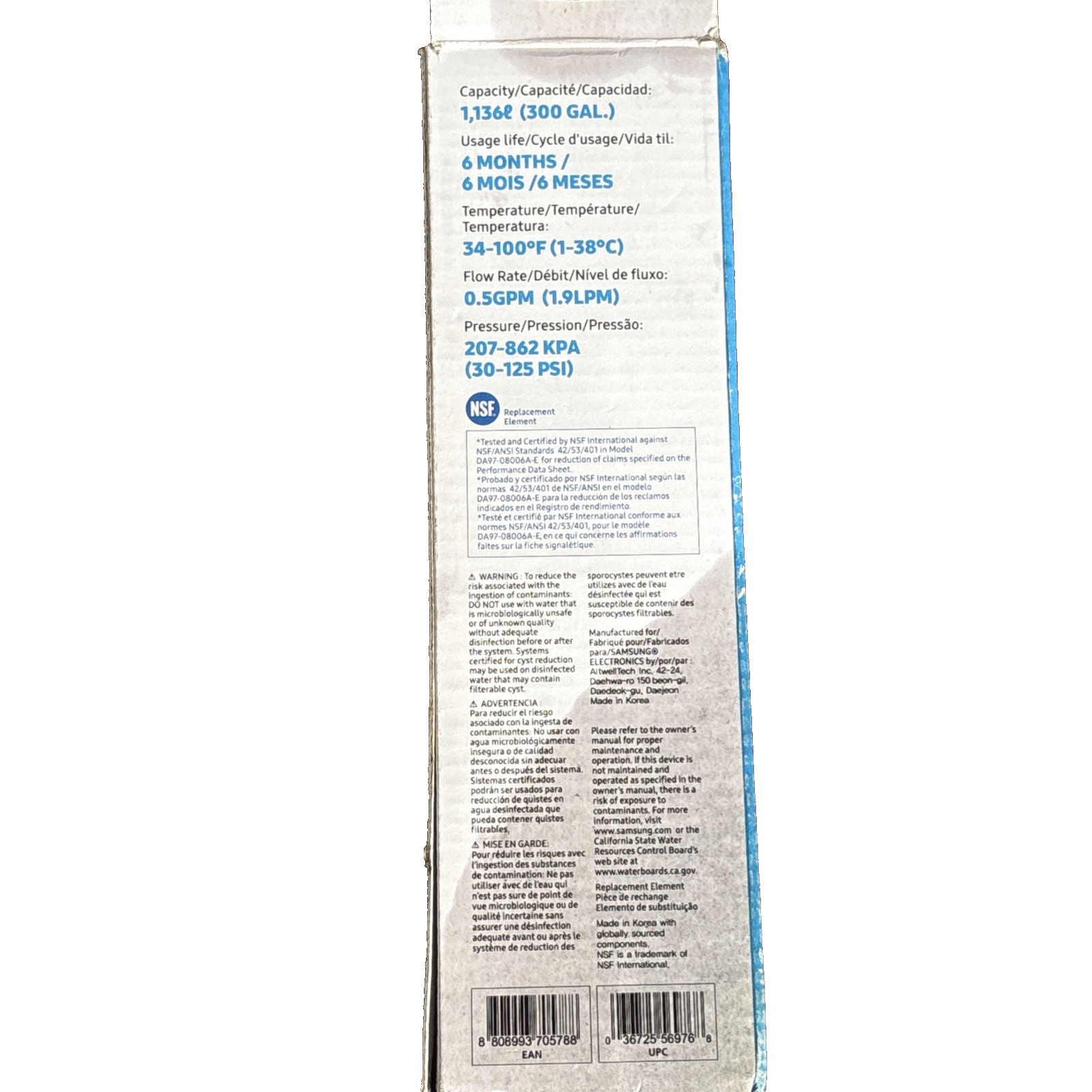 Genuine Samsung DA29-00020B Refrigerator Water Filter HAF-CIN DA97-08006A-E