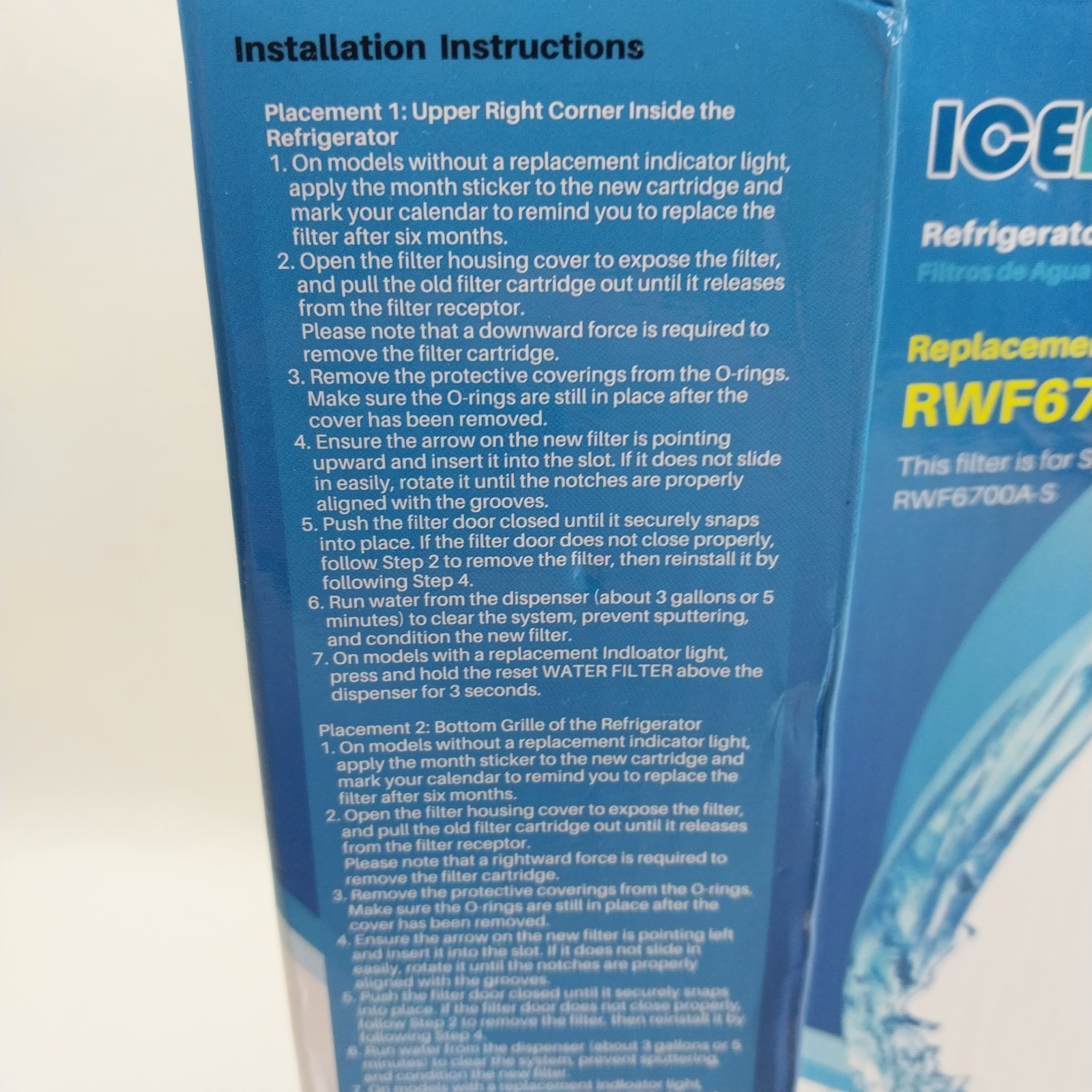 2x IcePure RWF6700A Water Filter for Multiple Refrigerators- White
