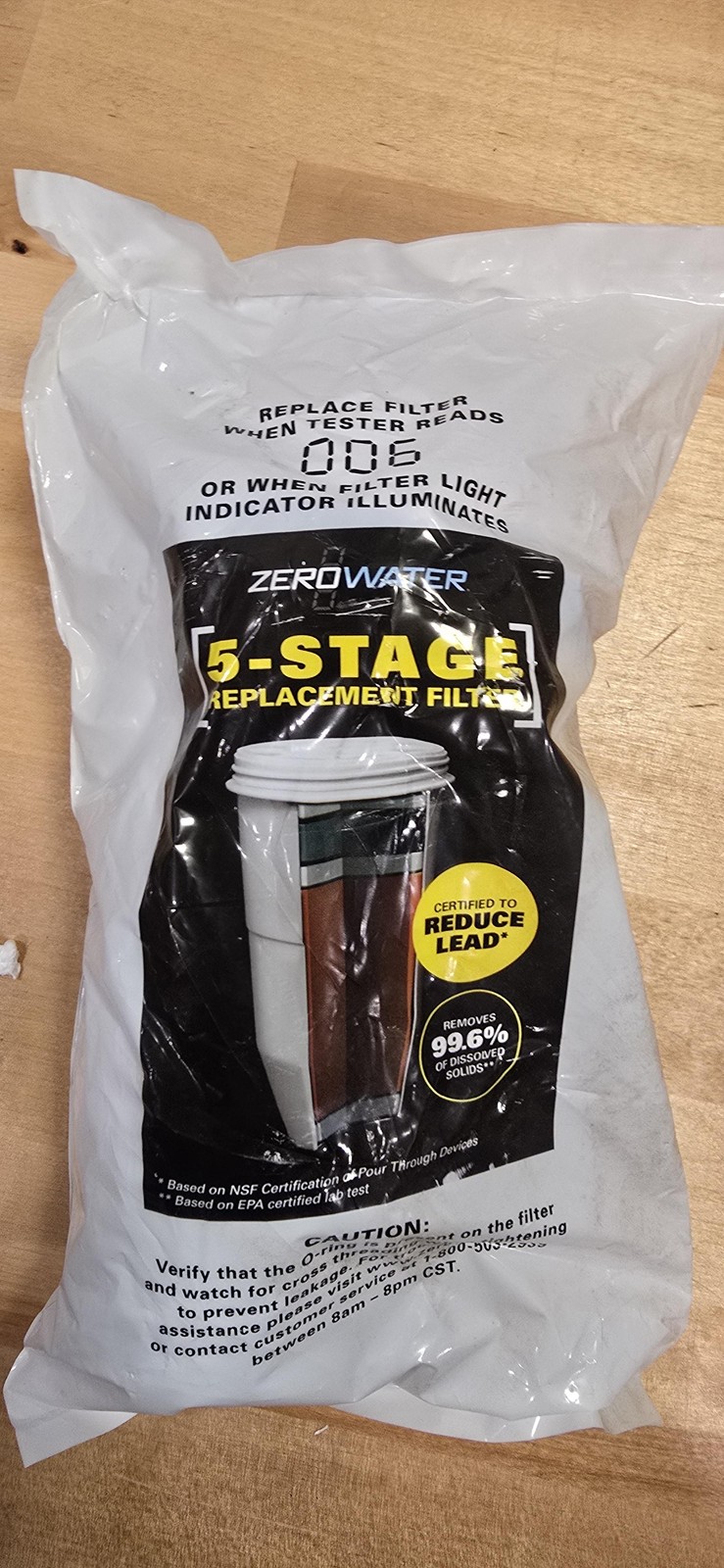 ZeroWater Aqua Optima Evolve 5-Stage Replacement Water Filter White Cartridge