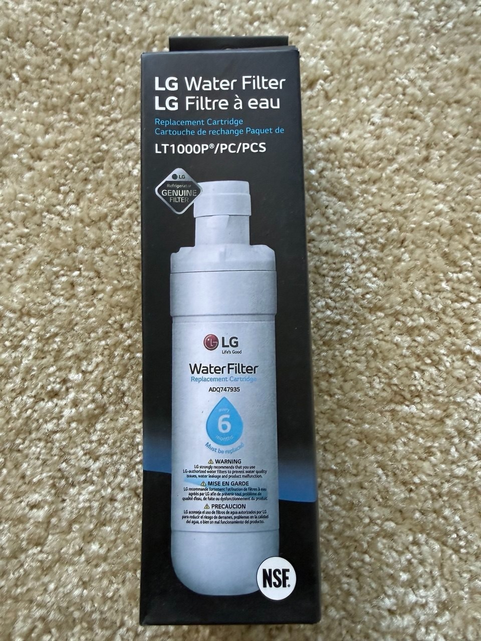 LG Family Refrigerator Filter Element LT1000P ( 2-pack)