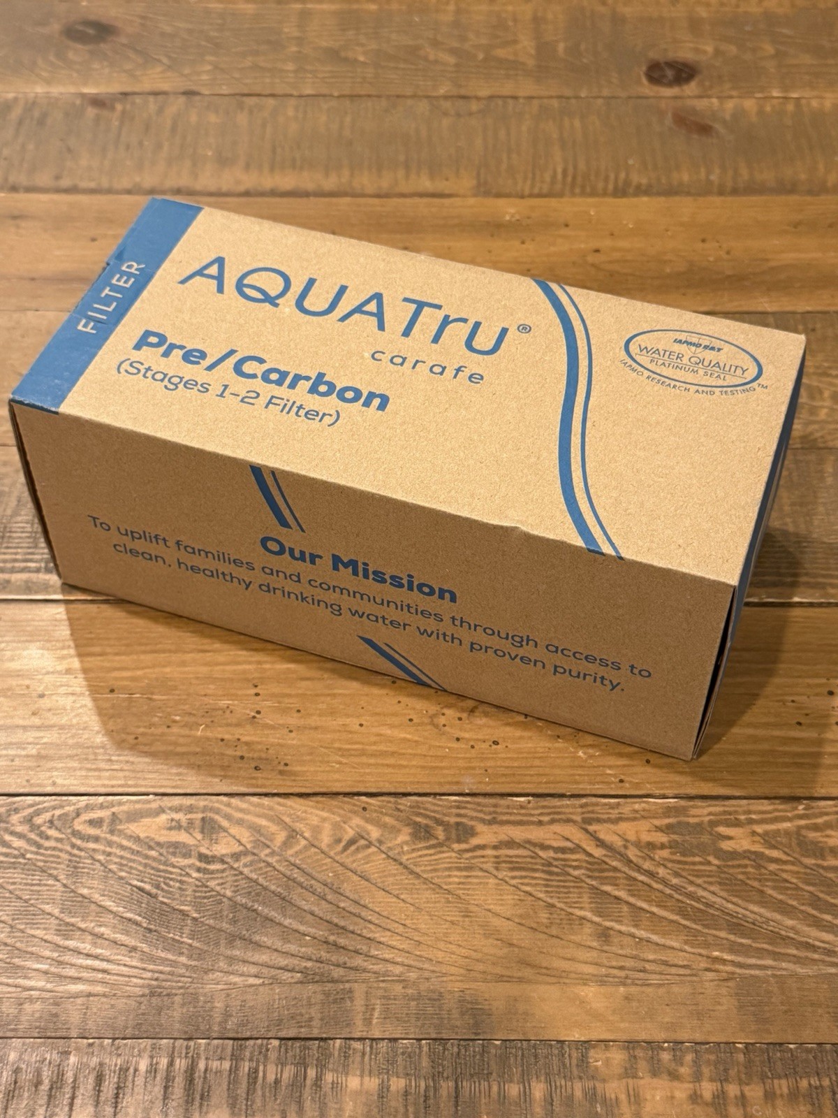 AQUA TRU Carafe AT100 1-2 Stage Pre/Carbon Filter 10AT100SF01 New BOX BOTTLE