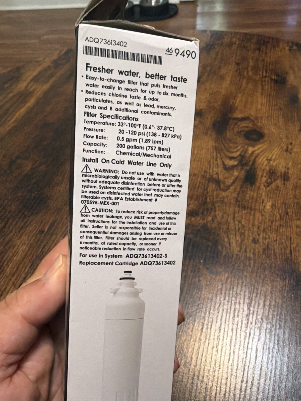 1 PACK Fit for Kenmore Elite 46-9490 Refrigerator Water Filter New Made in Korea
