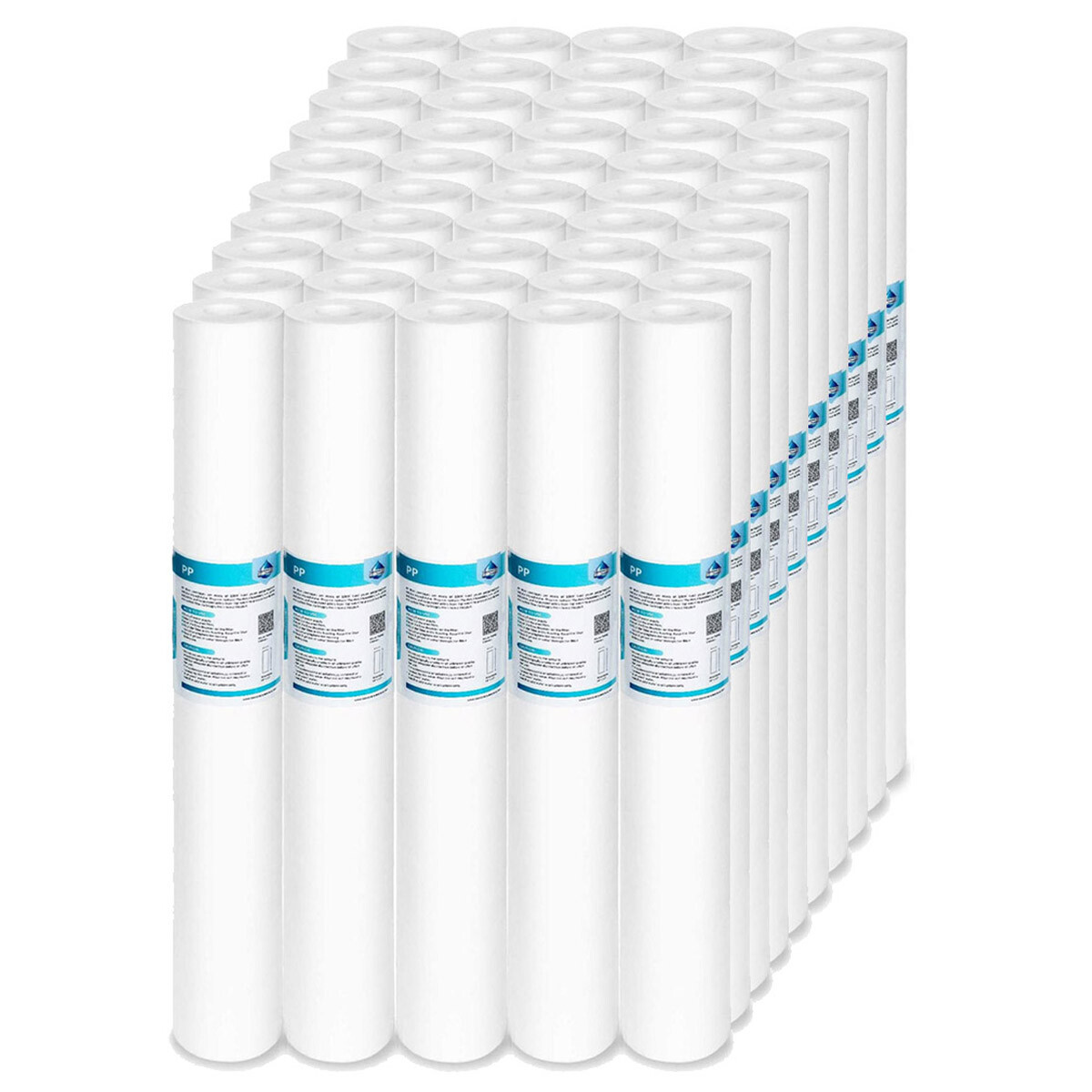 50Pack 20″x2.5″ 1/5/10/20 Micron Sediment Whole House RO Water Filter Cartridges