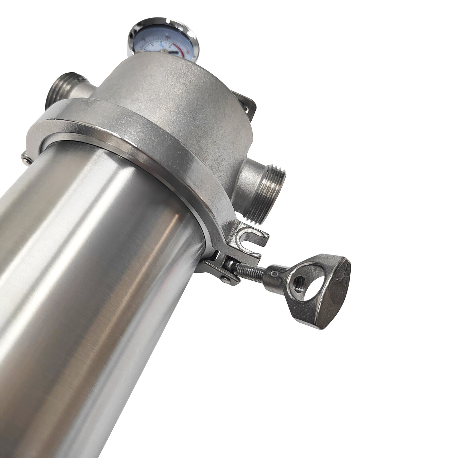 Water Filter 10″L Corrosion-resistant 304 Stainless Steel Filter 1″NPT In/Outlet