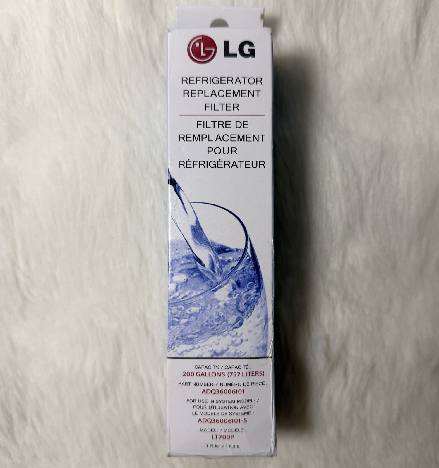 LG Refrigerator Water Filter ADQ36006101 LT700P 200 Gallons Genuine New Open Box