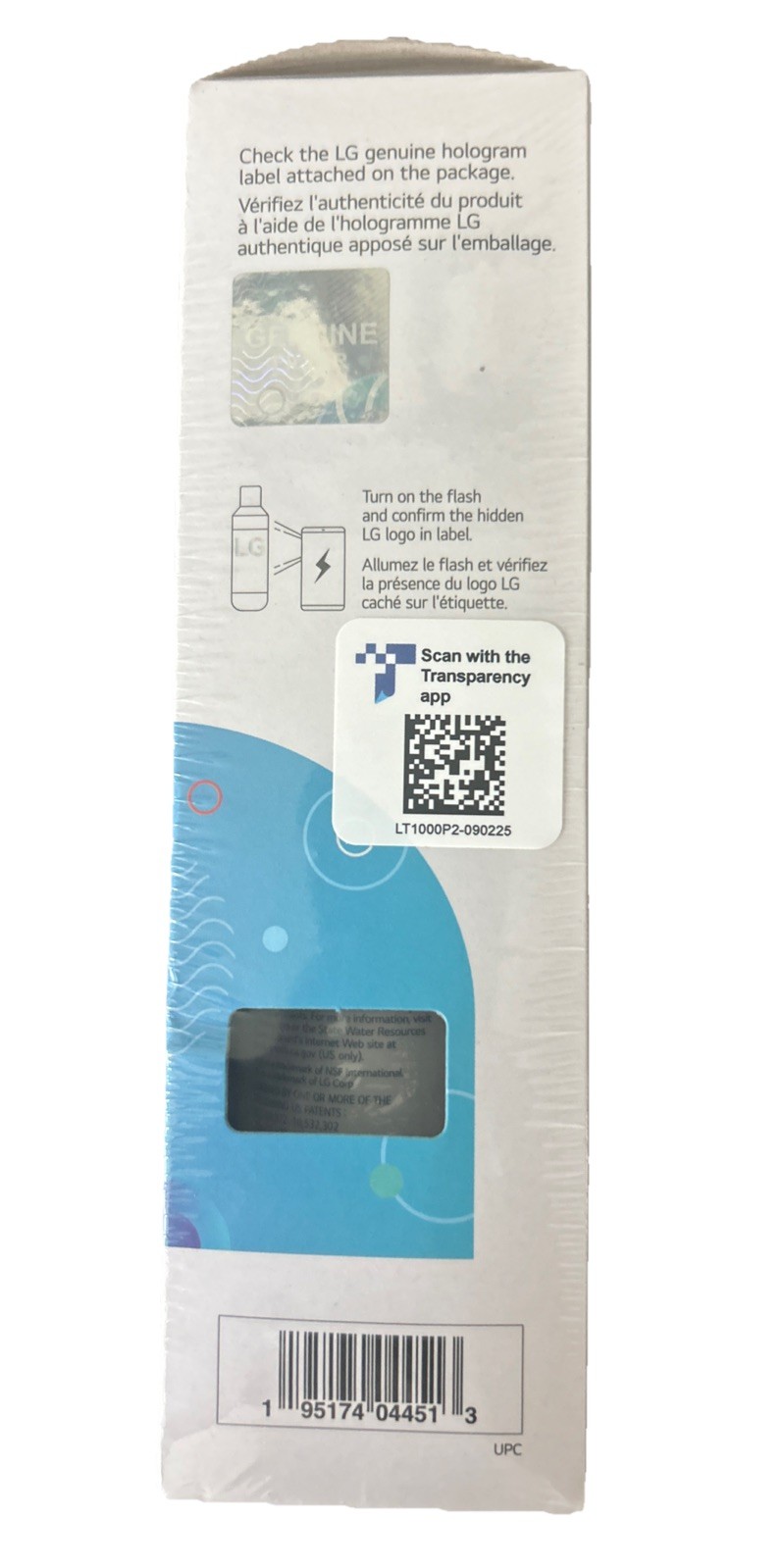 LG LT1000P2 Water Filter Replacement Cartridge 2 Pack White Box OEM #306