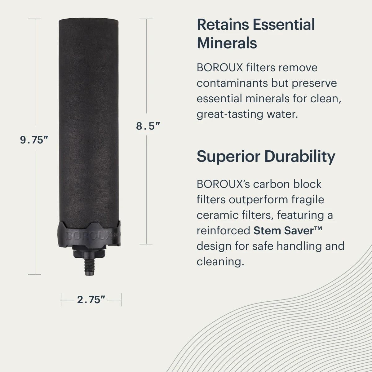 Berkey Water Filter Replacement Boroux Foundation Black