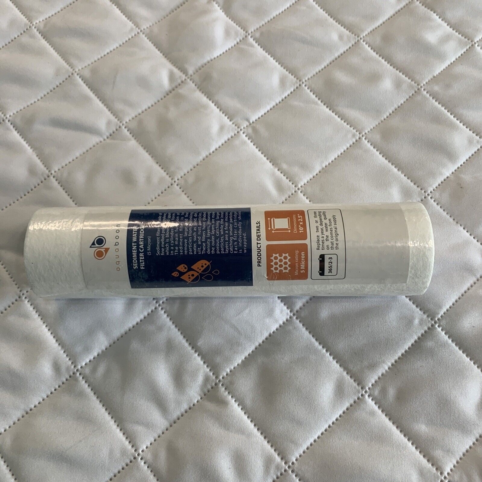 Grooved Sediment Water Filter 5 Micron 10″ x 2.5″ for any RO unit by Aquaboon💦