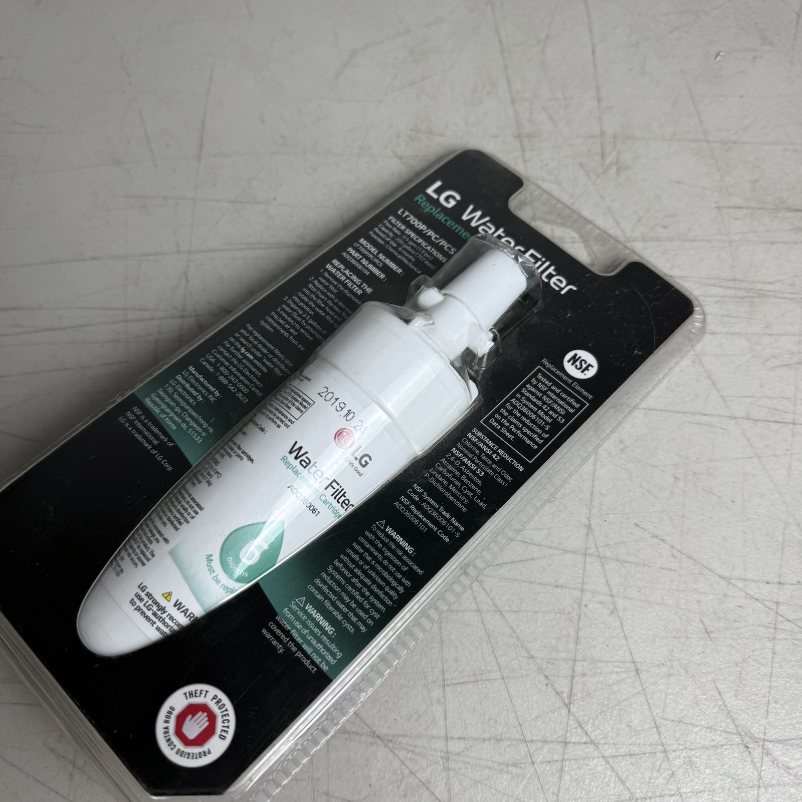 NEW Genuine LG LT700P/PC/PCS Refrigerator Replacement Water Filter ADQ360061
