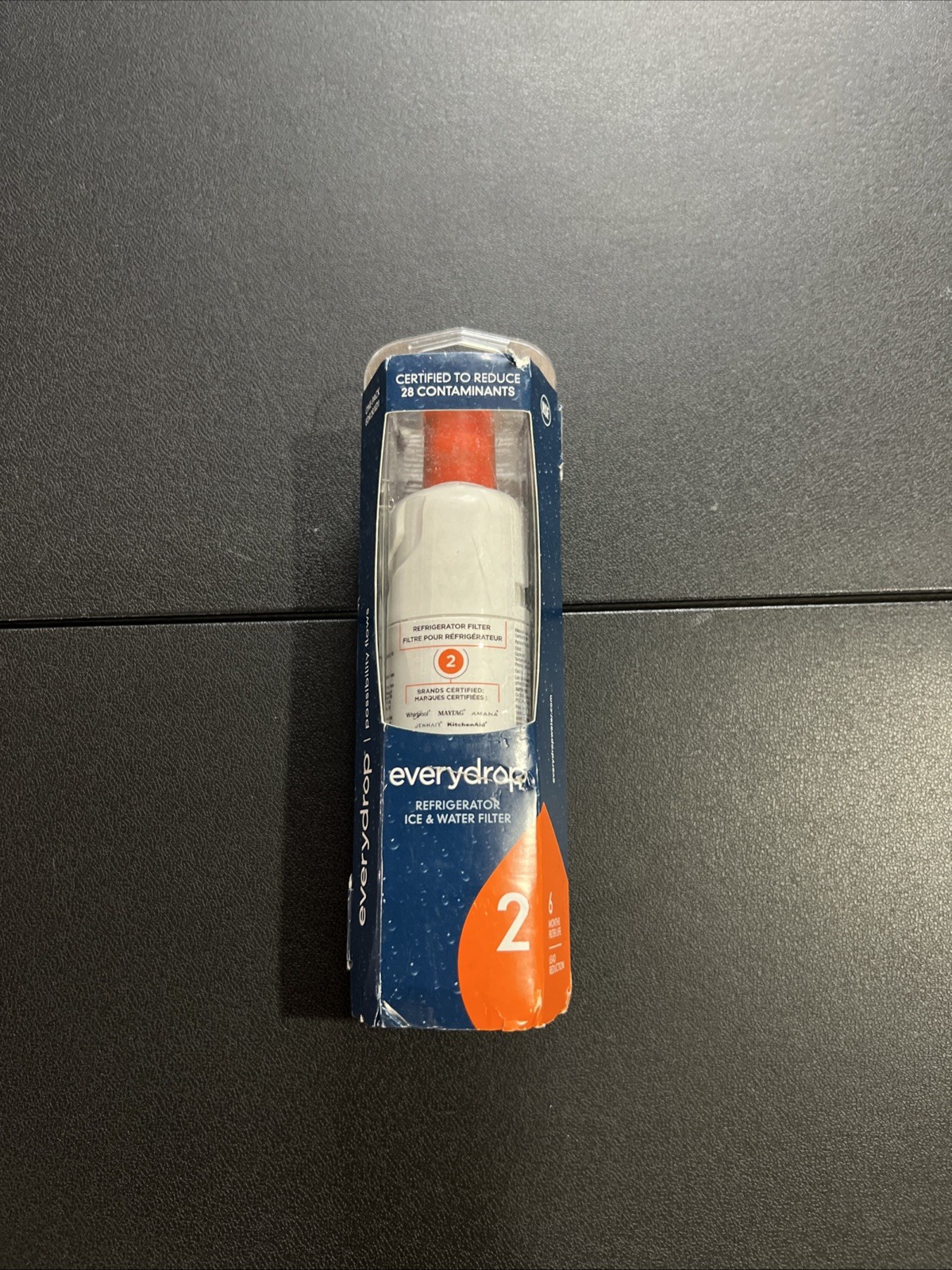 EveryDrop 2 Ice And Water Refrigerator Water Filter ΕDR2RXD1 White Orange New