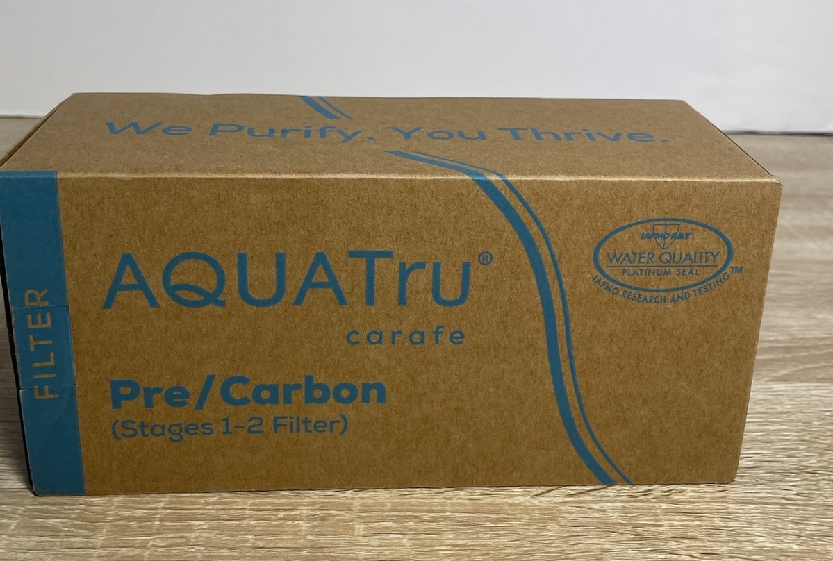 AquaTru Carafe Pre/Carbon Stage 1-2 Filter 10AT100SF01 New Open Box