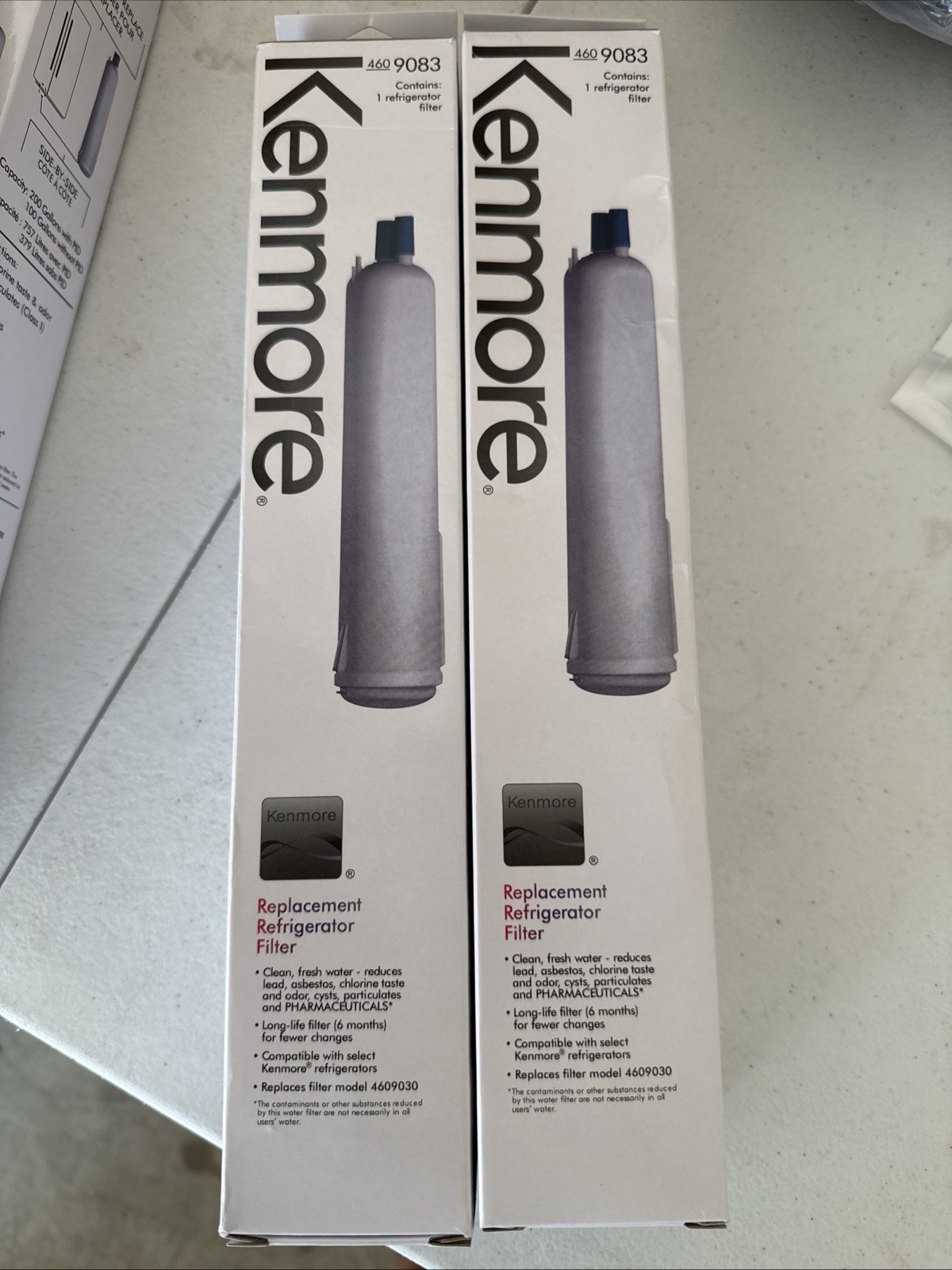 2 Pack Kenmore 4609083 Replacement Refrigerator Water Filter