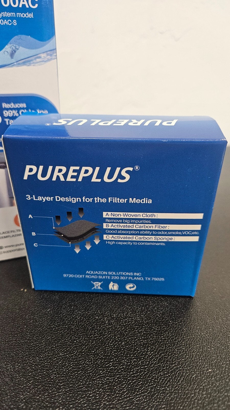 PurePlus RWF4700AC Water Filter 3 Pack & AF004 Carbon Air Filter 3 Pack